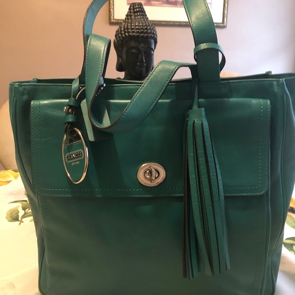 Coach Gently Used Legacy Jade Leather Tote #19982 - Picture 3 of 16